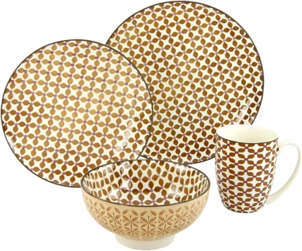 vancasso TULIP Dinnerware Set Porcelain Tableware Plate Bowl Mug Multicolor