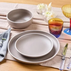 Karaca Moonstone 12-Piece Stoneware Dinner Set for 4 People